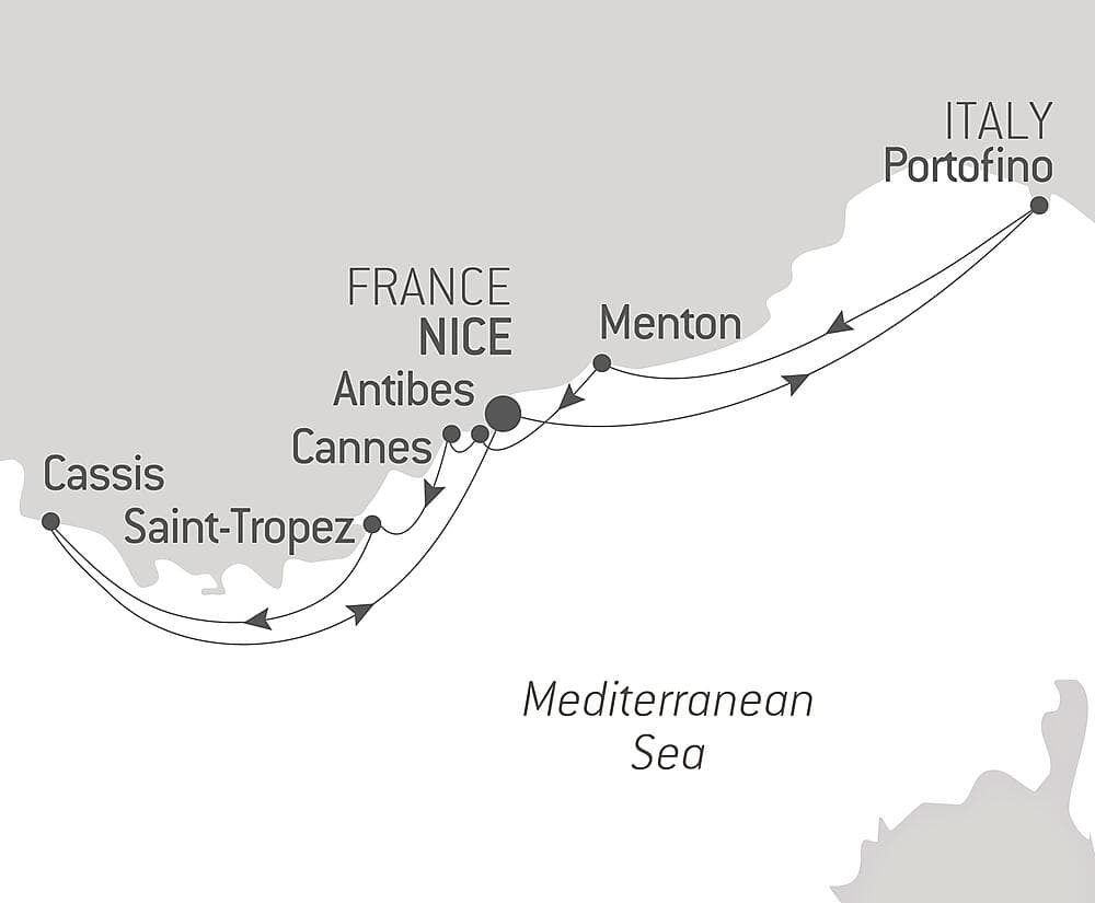 The French Riviera under Le Ponant’s sails