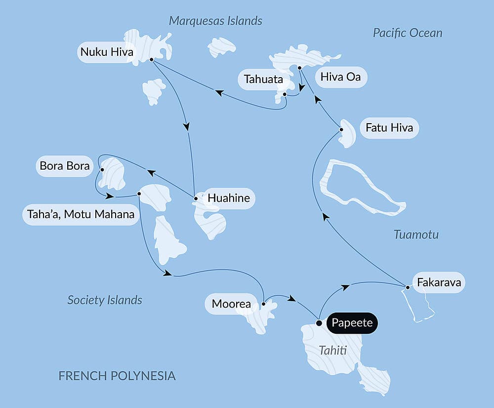 Marquesas, The Tuamotus & Society Islands null