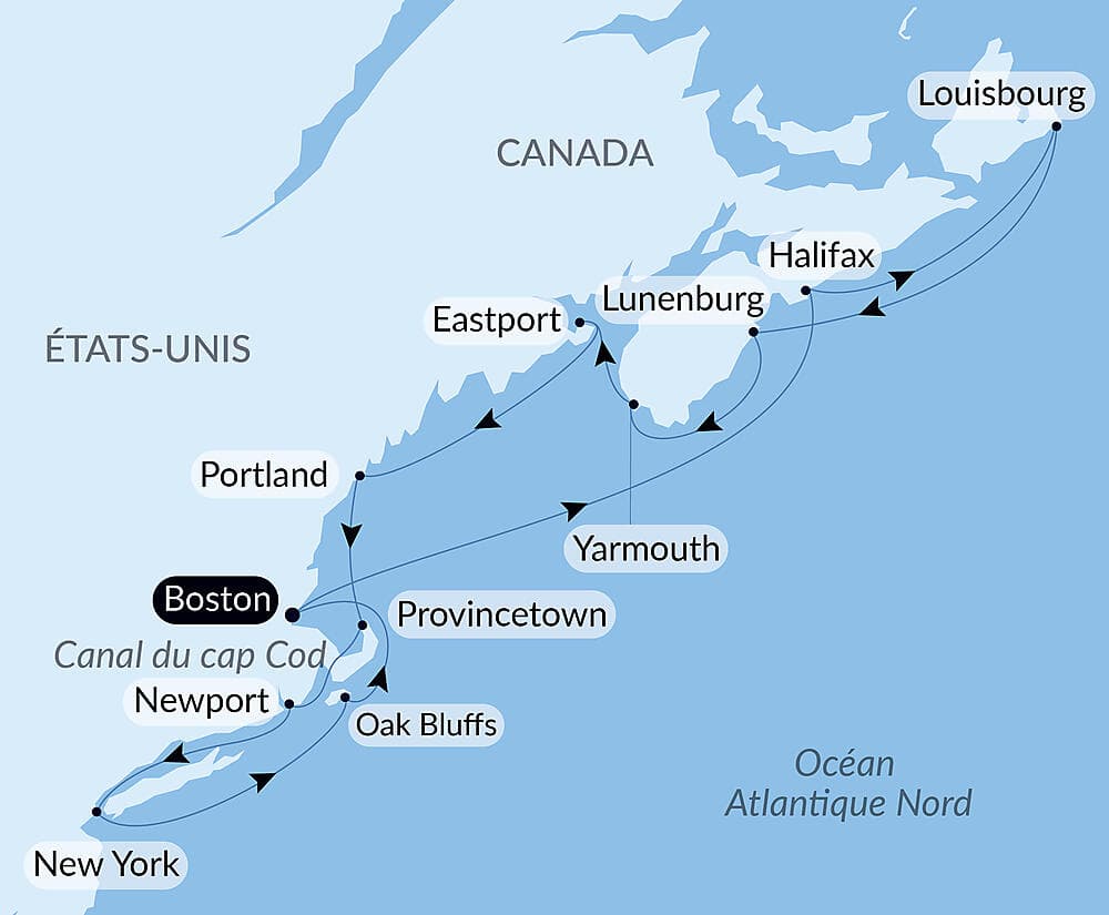 Nova Scotia and the East Coast of the United States   null