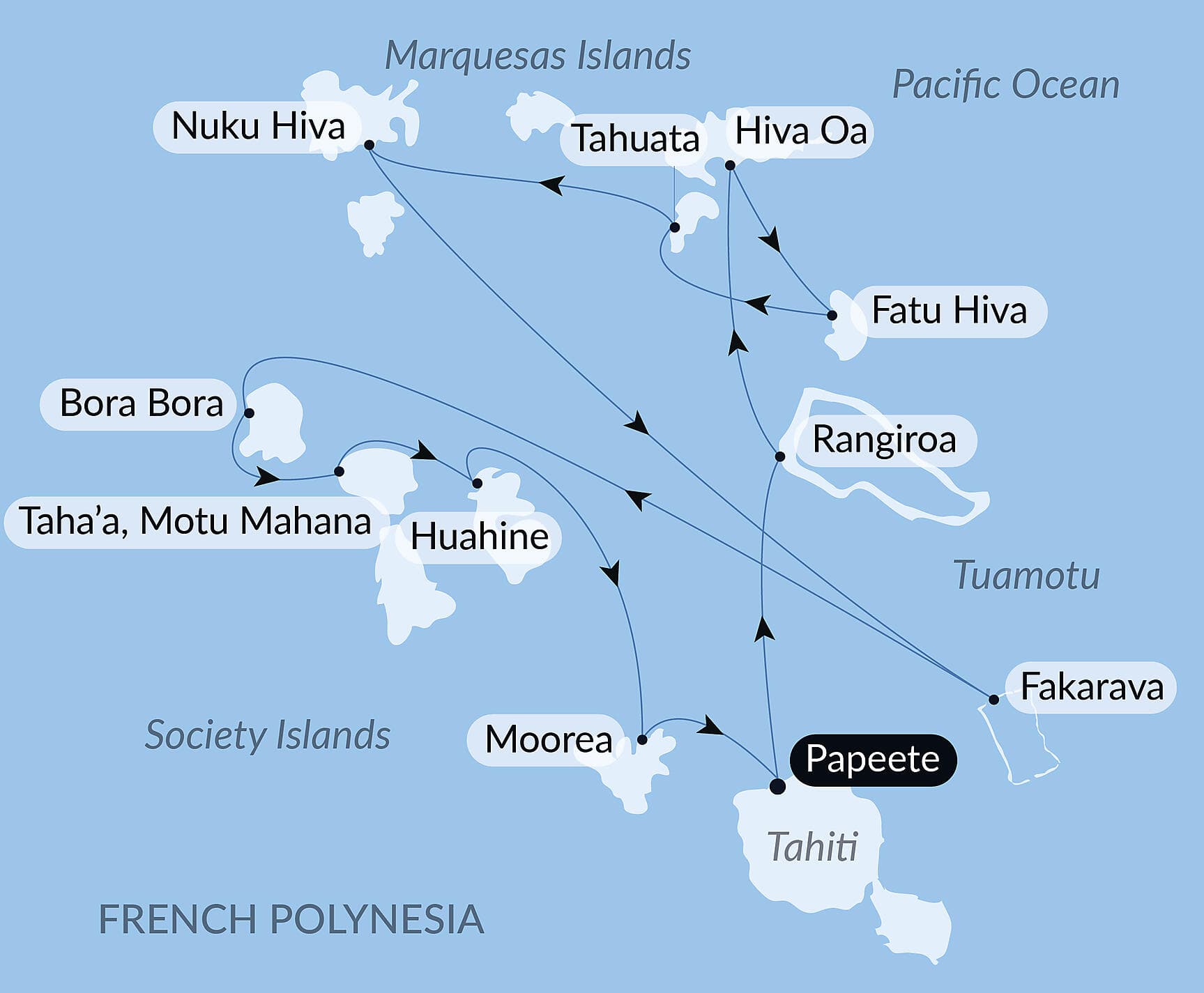 Marquesas, The Tuamotus & Society Islands